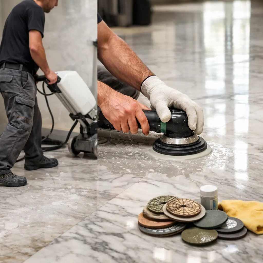 Ent.Meireles - Rénovation sols en marbre